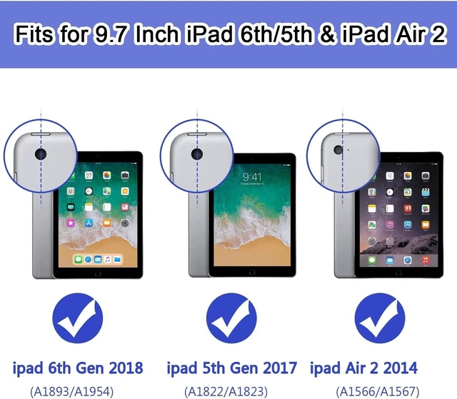Alt view image 2 of 7 - Case for iPad 6th 5th Generation (iPad 9.7 inch 2018/2017) Black