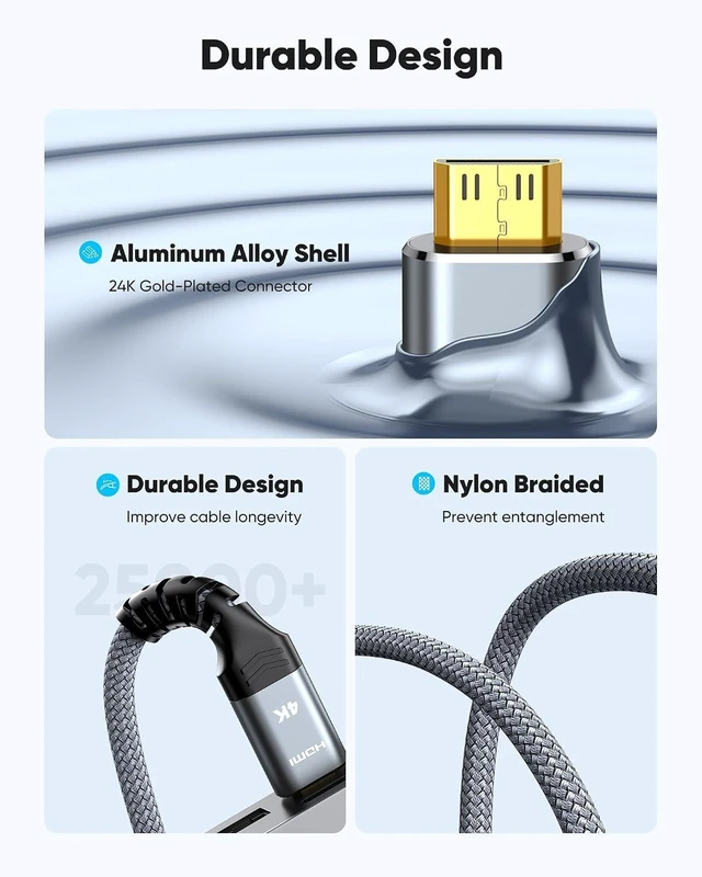 Alt view image 4 of 7 - Mini HDMI to HDMI Cable 6FT, (4K 60Hz) High Speed