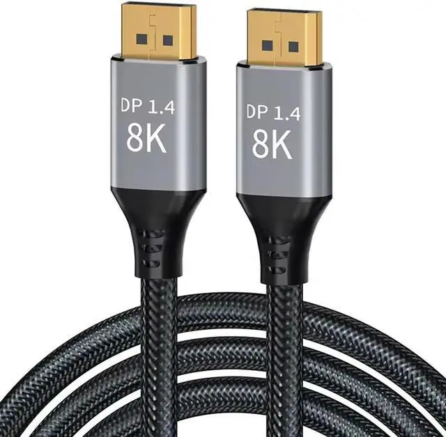 Main image of CABLEDECONN DisplayPort Cable 1.4, 10FT DP Cable, Ultra HD 8K@60Hz 4K@144Hz, High Speed 32.4Gbps HDCP 3D Slim and Flexible DP to DP Cable for HDTVs, Displays, Monitors, Graphics, PC