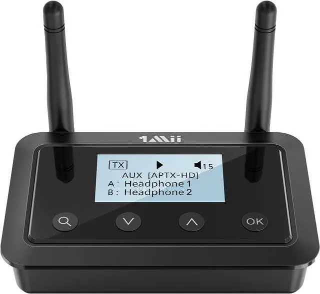 Main image of B03+ Bluetooth Transmitter Receiver for TV Home Stereo Long Range Bluetooth 5.3 Adapter for TV Audio with Screen aptX Low Latency & HD Optical RCA AUX 3.5mm Inputs/Outputs