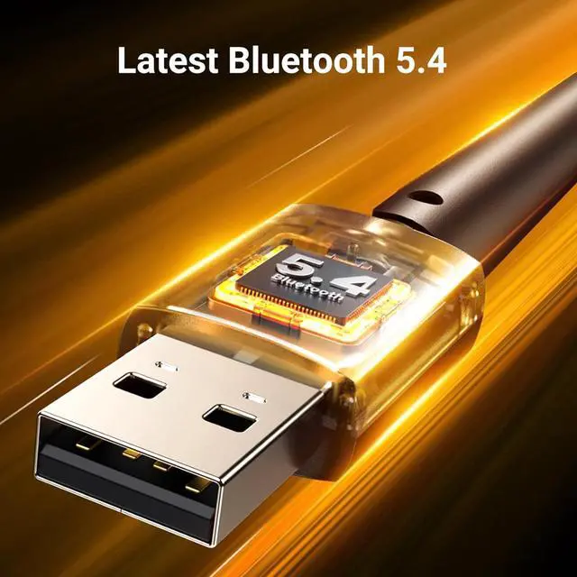 Alt view image 2 of 7 - UGREEN Bluetooth 5.4 Adapter for PC, Long Range USB Bluetooth Dongle (BR+EDR+BLE), Wireless Transfer for Bluetooth Mouse Keyboard Headphones Speakers, Desktop, Laptop-Win11/10/8.1 Support