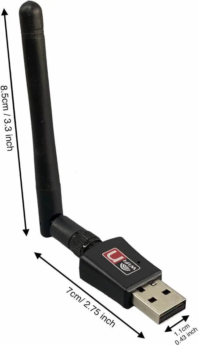 Alt view image 6 of 7 - AC600 Mbps Dual Band Internet USB WiFi Adapter for desktop PC 2.4/5GHz, Desktop-Laptop wifi adapter Wireless Receiver Network Dongle with Antenna, Compatible with Windows11.10/8/7/XP/VISTA, MAC, LINUX
