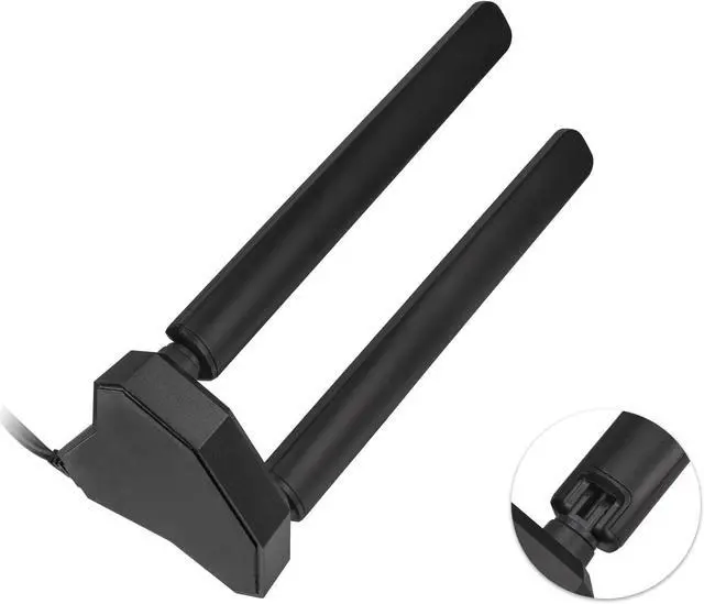 Alt view image 7 of 7 - Eightwood WiFi 6E Tri-Band Antenna 6GHz 5GHz 2.4GHz Gaming WiFi Antenna Magnetic Base with 6.5ft Extension Cable for PC Desktop Computer PCIe WiFi 6E Card, Router