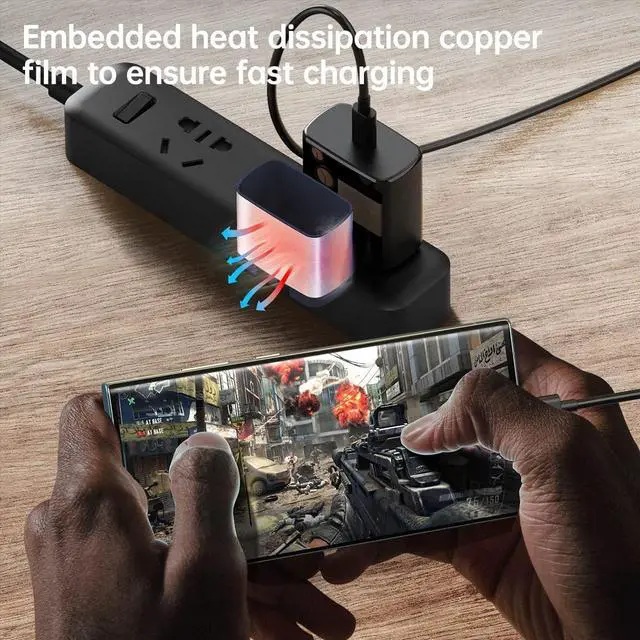 Alt view image 4 of 7 - 45W Super Fast Charger USB Type C Combo Kit Wall/Car Charger PD PPS for Samsung Galaxy S25 S24 S23 S22 Ultra Plus S21 S20 A25 A15 A53 A52 5G iPhone 16 15 Pro Max iPad MacBook 3.3ft/6.6ft 5A Cable