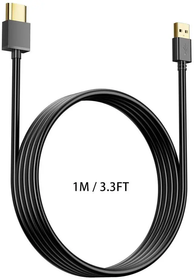 Alt view image 2 of 7 - USB to HDMI Charger Cable Cord 3.3FT/1M USB to HDMI Adapter Cable for Mac iOS Windows 12/11/10/Vista/XP HDTV Satellite Box Blu-Ray Player etc