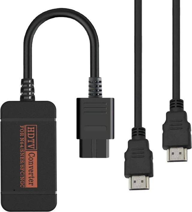 Alt view image 2 of 7 - N64 HDMI Adapter, HDMI Converter with HDMI Cable for N64/Gamecube/SNES