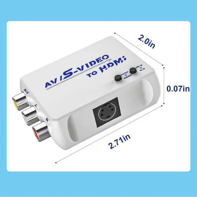 Alt view image 2 of 7 - RCA AV to HDMI Converter | S Video to HDMI Converter | Composite CVBS Audio Video Adapter | Supports PAL/NTSC | for VCR/VHS/Xbox/PS1/PS2/STB/N64/SS/TV/PC/Blue-Ray DVD Players