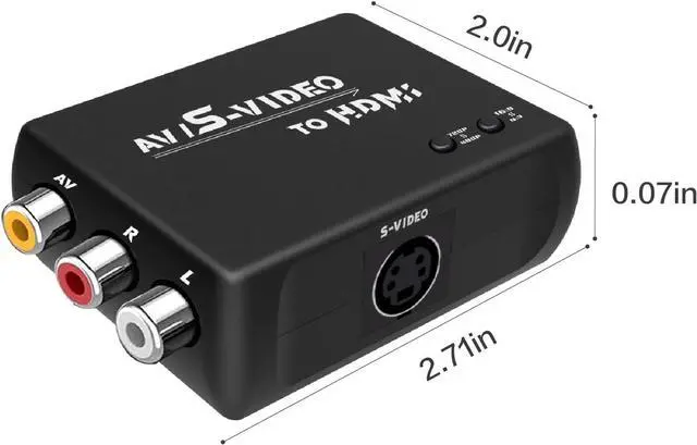 Alt view image 3 of 7 - S Video to HDMI Converter AV to HDMI Converter RCA to HDMI Converter Composite to HDMI Converter CVBS Video Audio Adapter Compatible for PAL/NTSC for TV/PC/PS1/PS2/ STB/Xbox/VHS/VCR/DVD