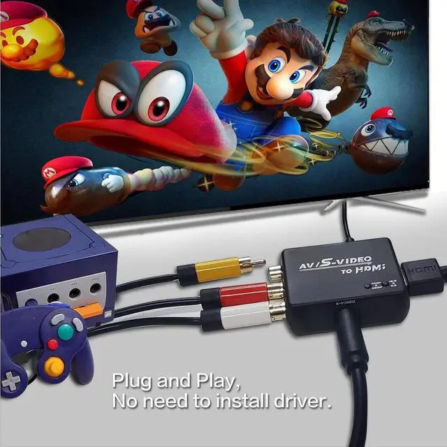 Alt view image 6 of 7 - S Video to HDMI Converter AV to HDMI Converter RCA to HDMI Converter Composite to HDMI Converter CVBS Video Audio Adapter Compatible for PAL/NTSC for TV/PC/PS1/PS2/ STB/Xbox/VHS/VCR/DVD