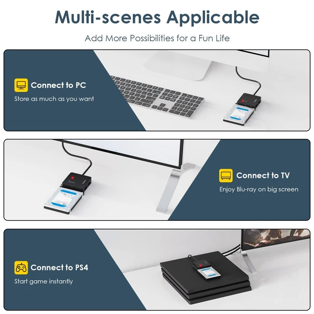 Alt view image 4 of 7 - USB 3.0 HDD Docking Station, Dual-Bay 2×USB 3.0 & 12V/3A, 5Gbps