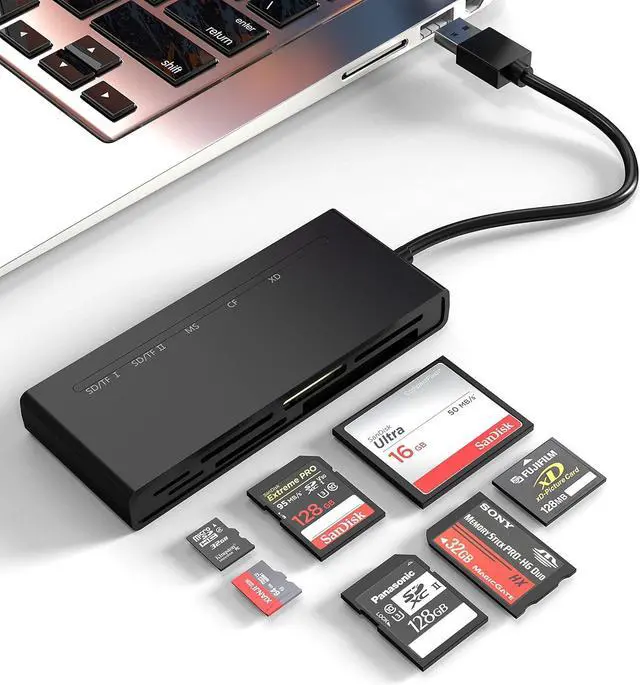 Main image of USB3.0 Multi SD Card Reader SD/TF/Micro SD/CF/MS/XD 7-in-1 5Gbps High Speed Memory Card Reader for SDXC SDHC TF Micro SD CF MS MMC Card Sony Memory Stick Pro Duo Adapter Read 5 Cards Simultaneously