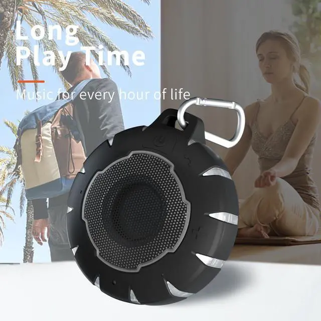 Alt view image 7 of 7 - HEYSONG Waterproof Shower Bluetooth Speaker, Durable & Portable with Clear Sound, Ideal for Shower, Pool, Beach & Kayaking  Great Gift for All Ages
