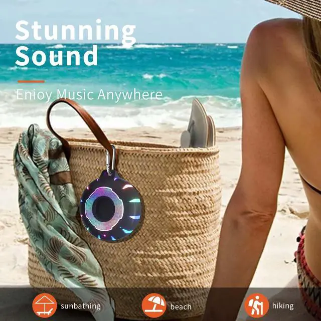 Alt view image 6 of 7 - HEYSONG Waterproof Shower Bluetooth Speaker, Durable & Portable with Clear Sound, Ideal for Shower, Pool, Beach & Kayaking  Great Gift for All Ages