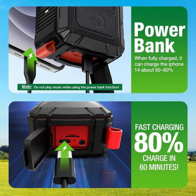 Alt view image 3 of 7 - Pro Portable Magnetic Bluetooth Golf Speaker Wireless Waterproof IPX6/Shockproof 3rd Generation Magnetic Golf Speakers for Golf Cart 24Hour Battery Golf Accessories Golf Gifts(TWS & SD Card function)