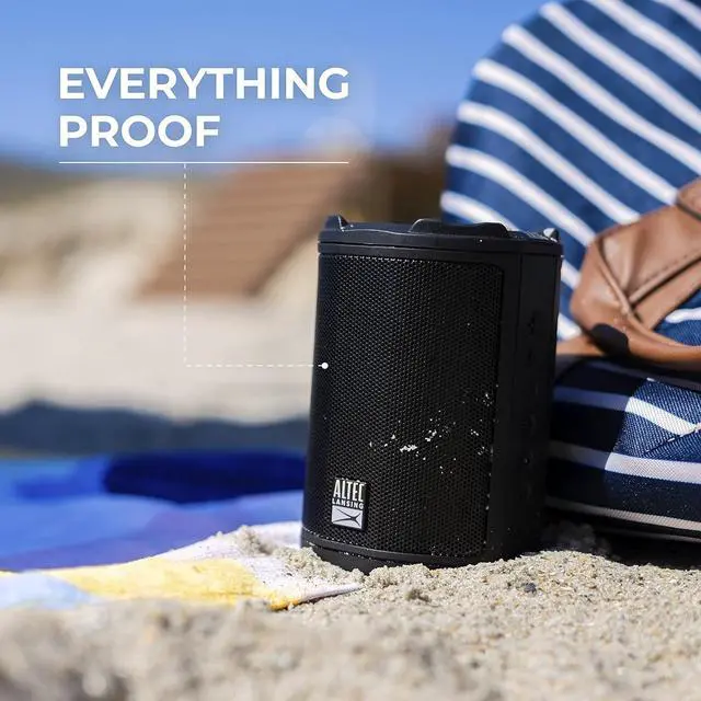 Alt view image 2 of 7 - Altec Lansing - HydraMotion Wireless Bluetooth Speaker with 360 Degree Sound, Portable IP67 Waterproof for Outdoors, Shockproof, Snowproof, Everything Proof, 12 Hour Playtime (Black)