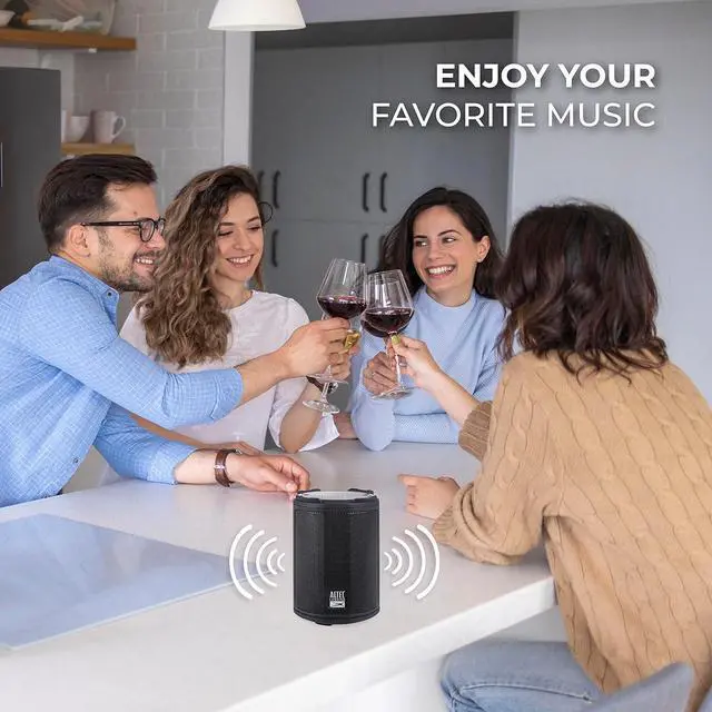 Alt view image 5 of 7 - Altec Lansing - HydraMotion Wireless Bluetooth Speaker with 360 Degree Sound, Portable IP67 Waterproof for Outdoors, Shockproof, Snowproof, Everything Proof, 12 Hour Playtime (Black)