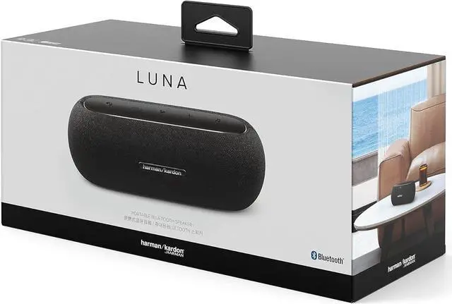 Alt view image 7 of 7 - Harman Kardon Luna Speaker - Portable Bluetooth Speaker, IP67 Waterproof and Dustproof with Built in Battery (Black)