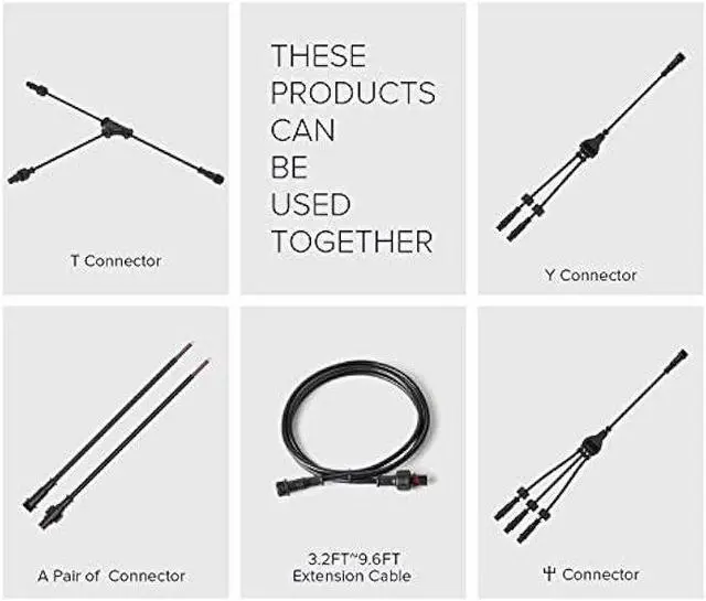 Alt view image 5 of 5 - BTF-LIGHTING 5PCS 9.84ft 3meter 4 Pin 0.2mm²/24AWG IP65 Extension Cable Wire with Male and Female Connectors at Both Ends for RGB 5050 WS2815 WS2805 SK9822 etc LED Strip 15mm nut Small Size