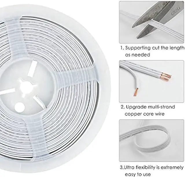 Alt view image 6 of 6 - VIPMOON 32.8ft 4 Pin RGB Extension Cable Wire Kit and 10Pcs 4 Pin 10mm LED Light Strip Connectors L Shape 90 Degree Corner Connector for Waterproof/Non-Waterproof 5050 3528 Led Strip Light