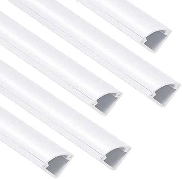 Main image of 85in Corner Cable Concealer, Corner Cord Hider for One Cord, Wire Covers for Cords, Paintable Corner Cord Cover, Cable Management Channel Cable Raceway for Wall, Floor Baseboard, Ceiling -5 X L17in