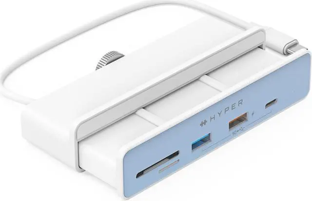 Main image of HyperDrive iMac USB Hub Adapter, 6in1 iMac Accessories: HDMI 4K60Hz, USB-C 10Gbps, 2 USB-A 10Gbps, SD UHS-I, MicroSD UHS-I for iMac 2021 24 inch