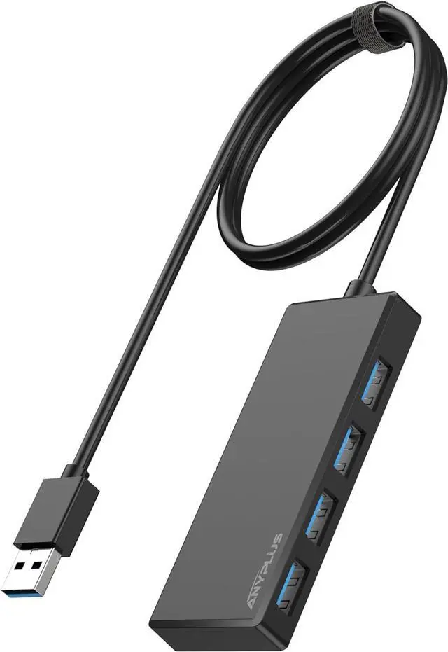 Main image of USB Hub, Multiport USB Splitter Adapter, 2 ft Long Cable USB 3.0 Hub, USB Extender for Laptop, PC, iMac, Surface Pro, MacBook, Mac Pro, Flash Drive, XPS, Mouse, HDD