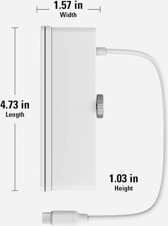 Alt view image 4 of 7 - HyperDrive iMac USB Hub Adapter, 6in1 iMac Accessories: HDMI 4K60Hz, USB-C 10Gbps, 2 USB-A 10Gbps, SD UHS-I, MicroSD UHS-I for iMac 2021 24 inch