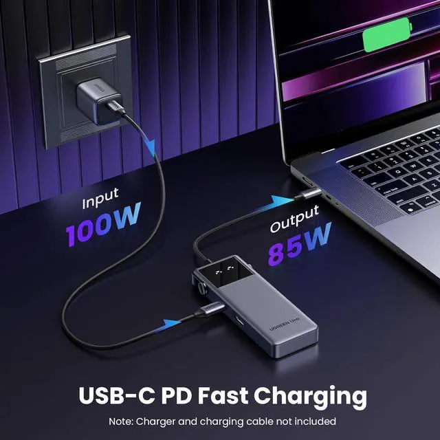 Alt view image 5 of 7 - UGREEN Uno 6 in 1 USB-C Hub with 10Gbps USB-C & USB-A Data Ports 4K@60Hz HDMI for MacBook Pro/Air, iPad Pro, Surface, XPS, Thinkpad and More.