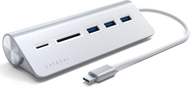 Main image of Satechi USB-C Combo Hub for Desktop - USB-A 3.0 Data Ports & Micro/SD Card Readers - Compatible with Apple Studio Display, 2021 iMac M1, 2019/2017 iMac, 2020 MacBook Pro/Air M1(Silver)