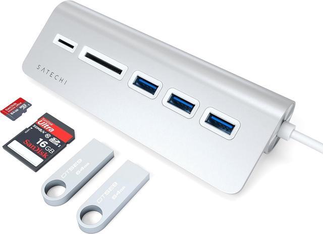 Alt view image 5 of 6 - Satechi USB-C Combo Hub for Desktop - USB-A 3.0 Data Ports & Micro/SD Card Readers - Compatible with Apple Studio Display, 2021 iMac M1, 2019/2017 iMac, 2020 MacBook Pro/Air M1(Silver)