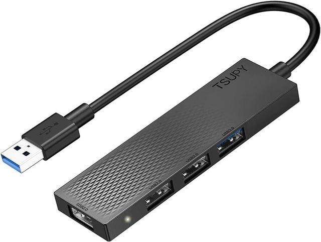Main image of USB Hub, TSUPY 4 USB Port Hub USB Splitter USB Expander 3.0 Ultra Slim Multiport Extender for Laptop, Desktop, Computer PC, Flash Drive, HDD, Camera,Keyborad, Mouse