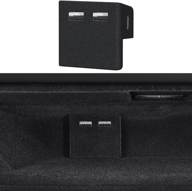 Alt view image 7 of 7 - Glove Box USB Hub for Tesla 2024 Model 3 Highland, YONZEE 4-in-1 ABS Flocking Multi Ports Glovebox USB Flash Drive Docking Station for Charging Data Transmission (Not Fit 2017-2023 Model 3)