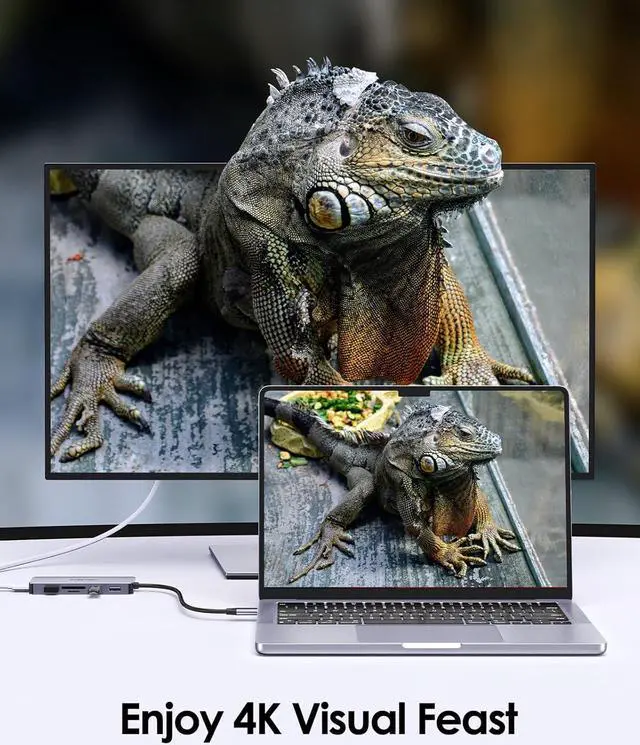 Alt view image 3 of 7 - LENTION USB C Hub with 4K HDMI, 3 USB 3.0, SD/Micro SD Card Reader Compatible 2023-2016 MacBook Pro, New Mac Air/Surface, Stable Driver Certified Multi-Port Adapter (CB-C18, Space Gray)