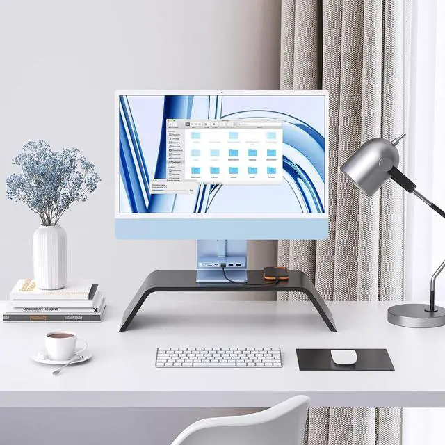 Alt view image 7 of 7 - Minisopuru iMac Accessories for i Mac M1/M3/M4, USB C Hub for iMac 2021/2023/2024 with USB A/C 10Gbps, SD/TF, iMac Adapter Compatible with iMac 24 inch and Studio Display 27 Inches, Blue.