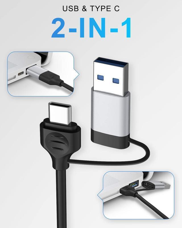 Alt view image 6 of 7 - USB C Hub, ZESKRIS 5 Ports Ultra Slim Data Type C Hub with 1 USB 3.0, 2 USB 2.0, TF/SD/MicroSD Card Reader Portable USB Splitter for MacBook Pro/Air, Laptop, PS5/PS4, and Other Type C Devices