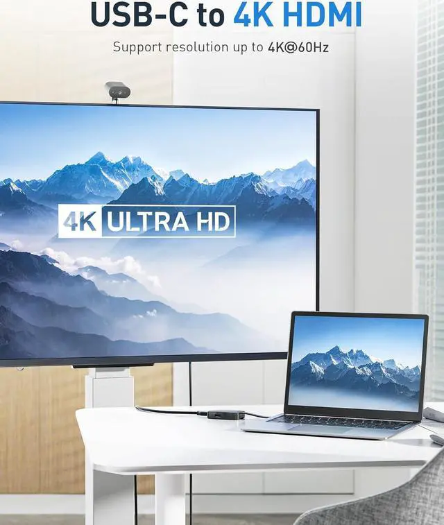 Alt view image 4 of 6 - Cable Matters 4-in-1 Portable USB C Hub HDMI 4K 60Hz 100W Charging, 10Gbps USB-A, USB-C (Foldable USB C to HDMI Multiport Adapter, USB C HDMI Hub) Compatible with Thunderbolt 4 for MacBook, Dell XPS