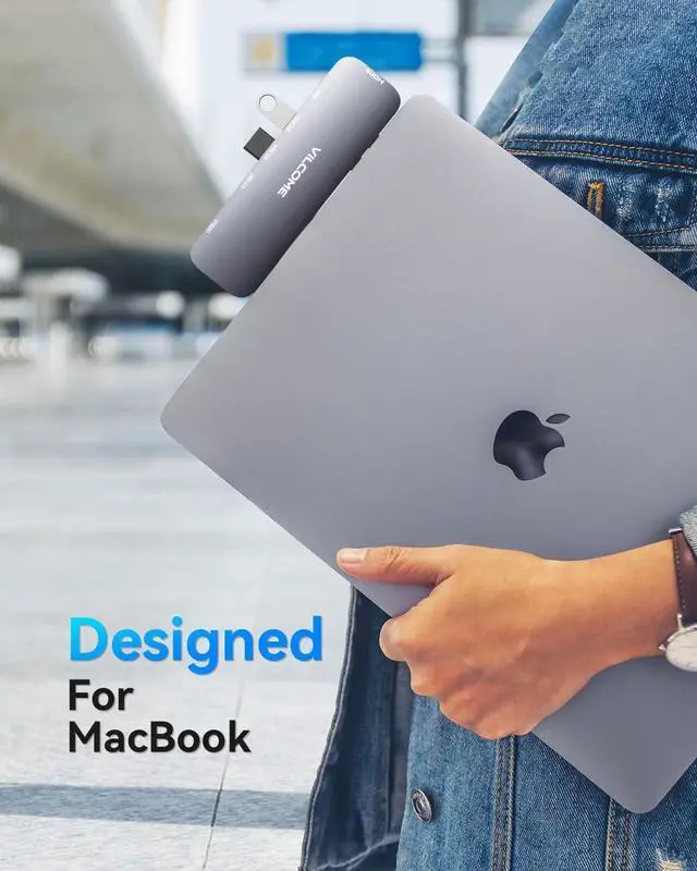 Alt view image 7 of 7 - Vilcome USB C Adapter for MacBook Pro/Air M1 M2 M3 2023 2022 2021 2020 2019, 7-in-2 USB-C Hub MacBook Pro Accessories with Thunderbolt 3 PD Port, 4K@60Hz HDMI, 3 USB 3.0 Ports, TF/SD Card Reader