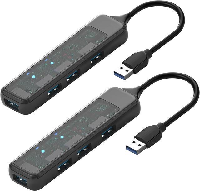 Main image of USB Hub, XuanGui 4-Port Ultra Slim Portable USB Splitter, USB 3.0 & 3 USB 2.0 Multiport Adapter, USB Expander Hub for Desktop PC, Laptop, Mobile HDD (2 Pcs)