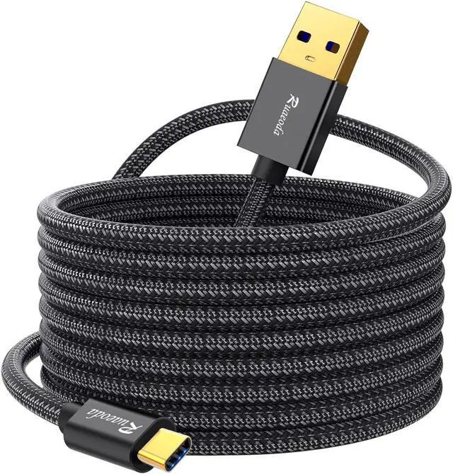 Alt view image 2 of 7 - USB C Cable 20 ft,3.1A Type C Charger Fast Charging Cable, USB A to USB C 3A Charger Durable Nylon Braided Compatible with Galaxy S10 S9 Plus S21, Note 10 9 A51 LG G8 G7 Charging Cord