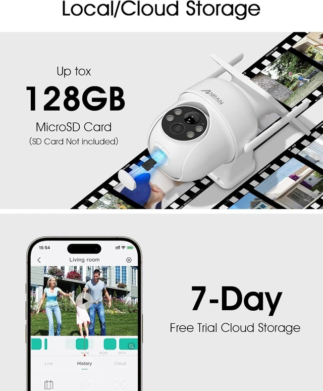 Alt view image 7 of 7 - 2K Solar Wireless Outdoor Security Cameras for Home Security 2 Pcs