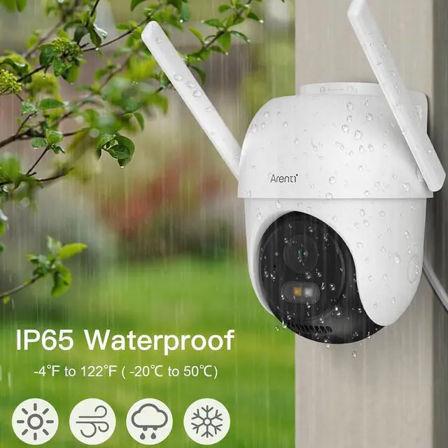 Alt view image 5 of 7 - ARENTI Security Camera Outdoor Wired, 24/7 Recording Surveillance Camera for Home Security, 5GHz/2.4GHz WiFi, Regular Patrol, 2K 4MP Resolution, 360° PTZ Motion Tracking(OP1)