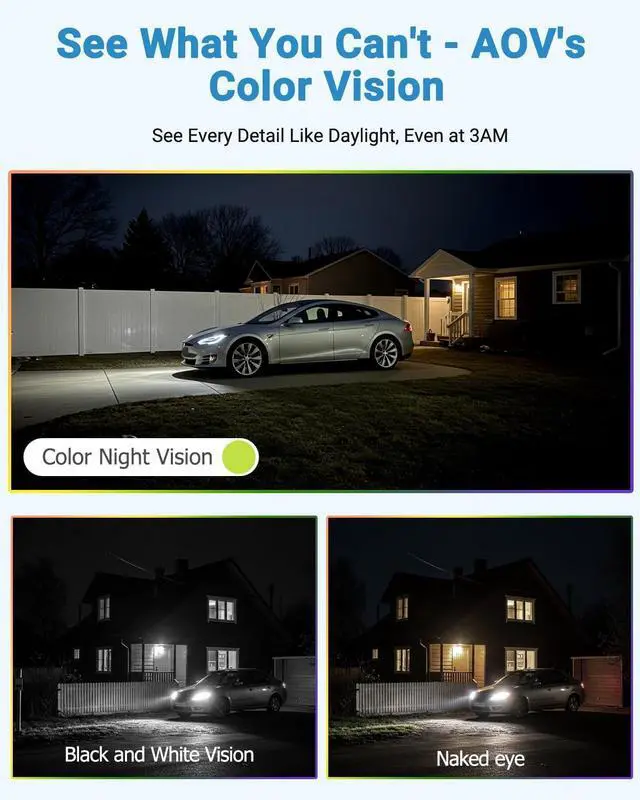 Alt view image 7 of 7 - AOV Security Camera Wireless Outdoor with 6W Solar Panel,24/7 Recording Camera for Home Security, WiFi 6, 2K Solar Cameras Outdoor Wireless, 360°PTZ with Night Vision,Auto Tracking