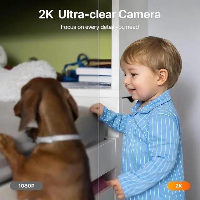Alt view image 6 of 7 - Tenda 2K Indoor Security Camera, WiFi6 Pet Camera for Home Security, 360°, 2-Way Audio, Motion Detection for Baby and Pet Monitor, Night Vision, Cloud & SD Card Storage, One-Touch Call (CP3-V3.0)