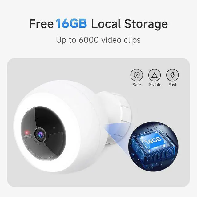 Alt view image 2 of 7 - Noorio B310 Wireless Outdoor Security Camera with 600lm Spotlight, 12600mAh Battery-Powered Solar Camera with 16GB Free Local Storage, 2K Color Night Vision, 2.4GHz WiFi Only