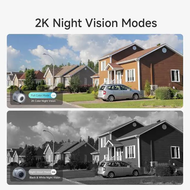 Alt view image 6 of 7 - Noorio B310 Wireless Outdoor Security Camera with 600lm Spotlight, 12600mAh Battery-Powered Solar Camera with 16GB Free Local Storage, 2K Color Night Vision, 2.4GHz WiFi Only
