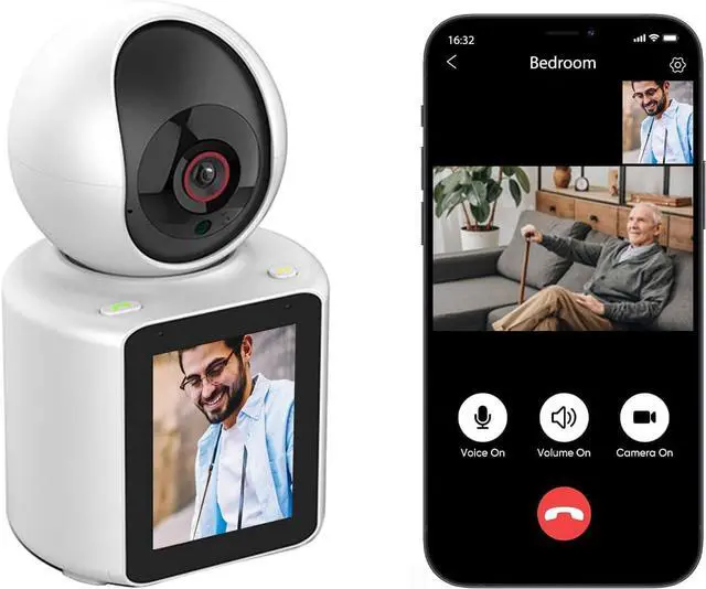 Main image of Two Way Pet Camera with 2.8 inch HD Screen, 1080P Video Calling Camera for Indoor Home Security, Indoor Home Nanny/Dog/Baby Security Device with Phone App