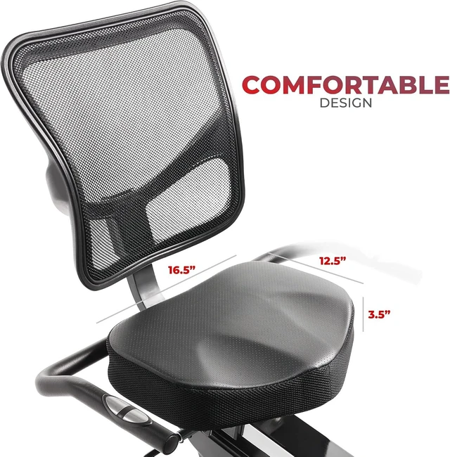Alt view image 7 of 7 - Sunny Health & Fitness Smart Recumbent Bike for Indoor Low Impact Cardio