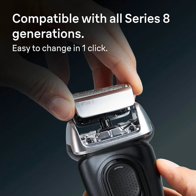 Alt view image 3 of 6 - Braun Series 8 83M Electric Shaver Head Replacement Cassette, Silver