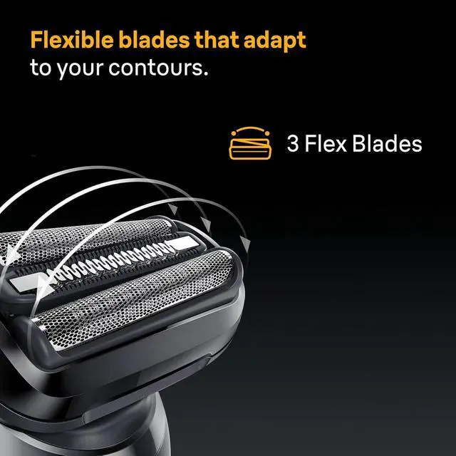 Alt view image 5 of 7 - Braun Series 5 Electric Shaver Replacement Head, Easily Attach Your Shaver Head for a Shave as efficient as Day one, Compatible with New Generation Series 5 Shavers, 54B, Black