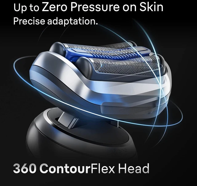 Alt view image 2 of 7 - Braun Electric Shaver for Men, Series 7 7177cc, Wet & Dry Shave, Turbo & Gentle Shaving Modes, Waterproof Foil Shaver, Space Grey